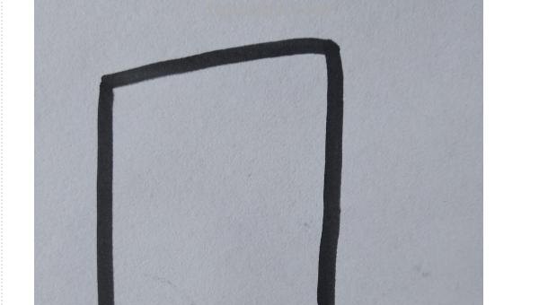 凳子怎么画简笔画 放有书架翻开书的课桌凳简笔画怎么画？