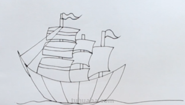 帆船怎么画