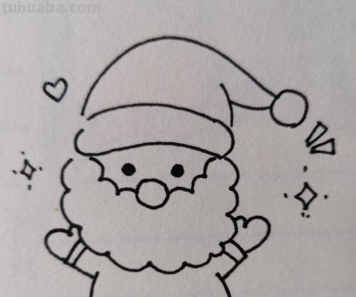 圣诞老人怎么画简笔画可爱