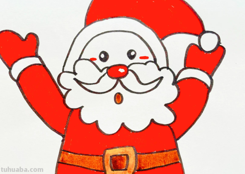 圣诞老人怎么画卡通版