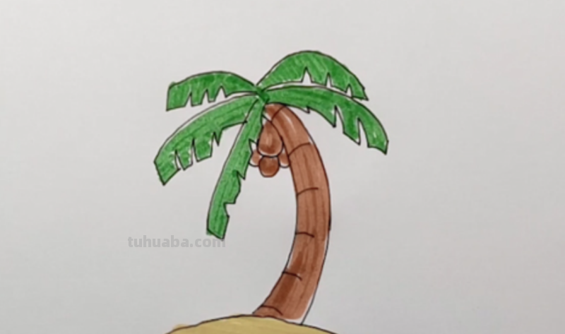 椰子树怎么画简笔画 海边