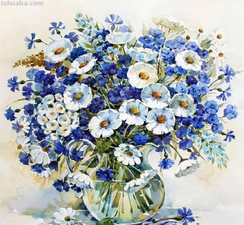 唯美静物花卉水彩装饰画欣赏