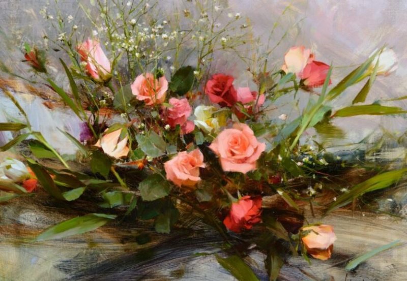 美式油画大师Richard Schmid静物花卉作品欣赏