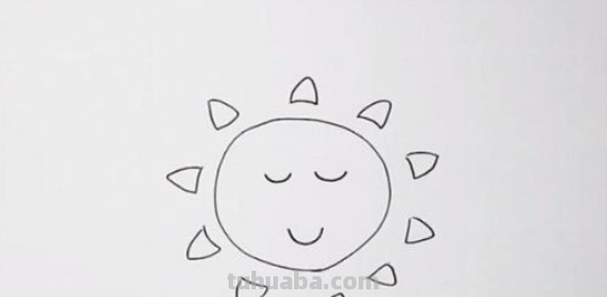 太阳怎么画简笔画
