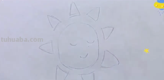 如何画太阳简笔画图片