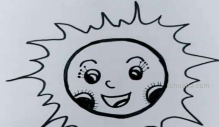 太阳怎么画简笔画