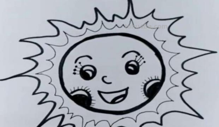 太阳怎么画简笔画