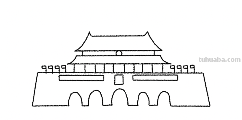 华表怎么画简笔画 天安城门怎样画？