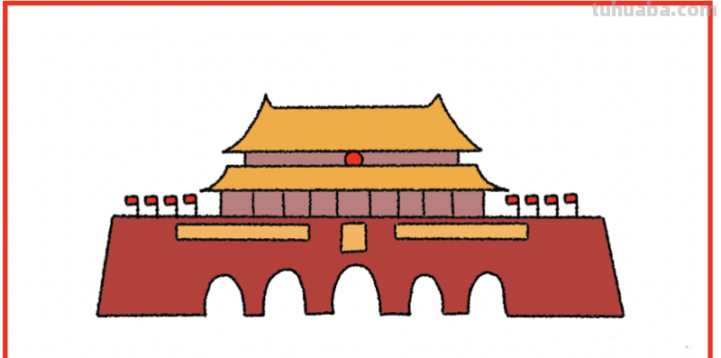 华表怎么画简笔画 天安城门怎样画？