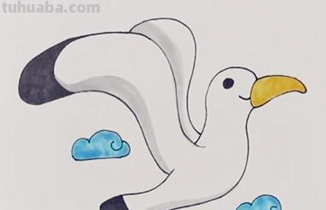 海鸥怎么画