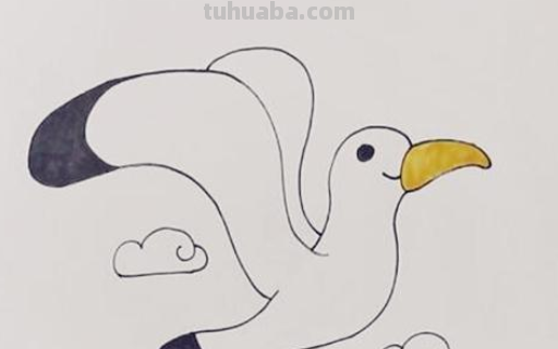 海鸥怎么画
