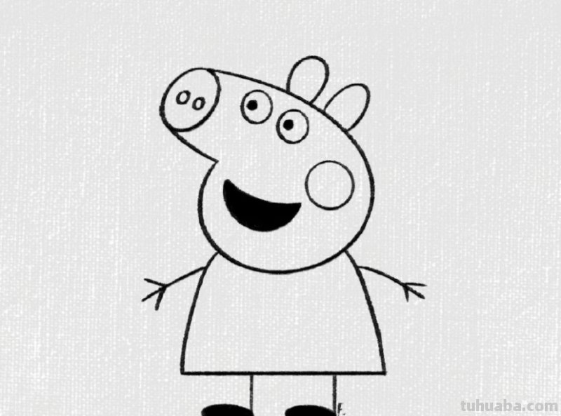 怎样画小猪佩奇和小猪乔治