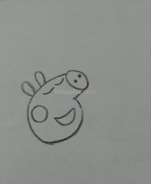 小猪佩奇吃雪糕怎么画