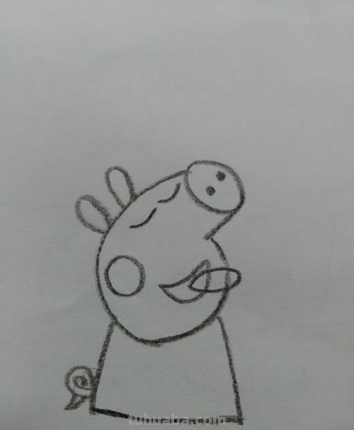 小猪佩奇吃雪糕怎么画