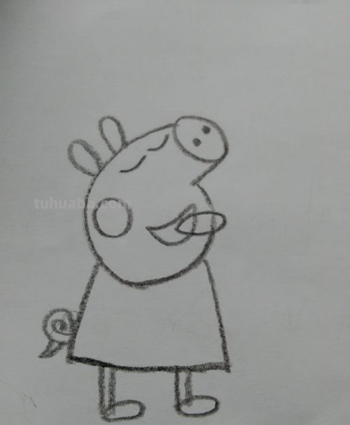 小猪佩奇吃雪糕怎么画