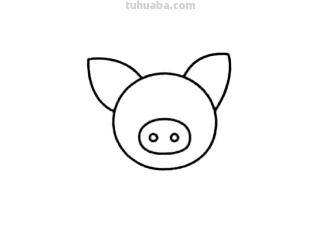 胖胖可爱的小猪怎么画