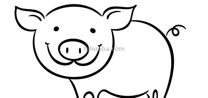 胖胖可爱的小猪怎么画