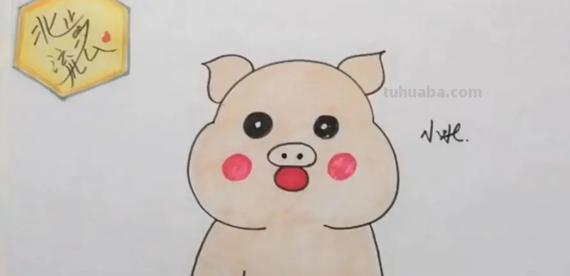 可爱的小猪画法