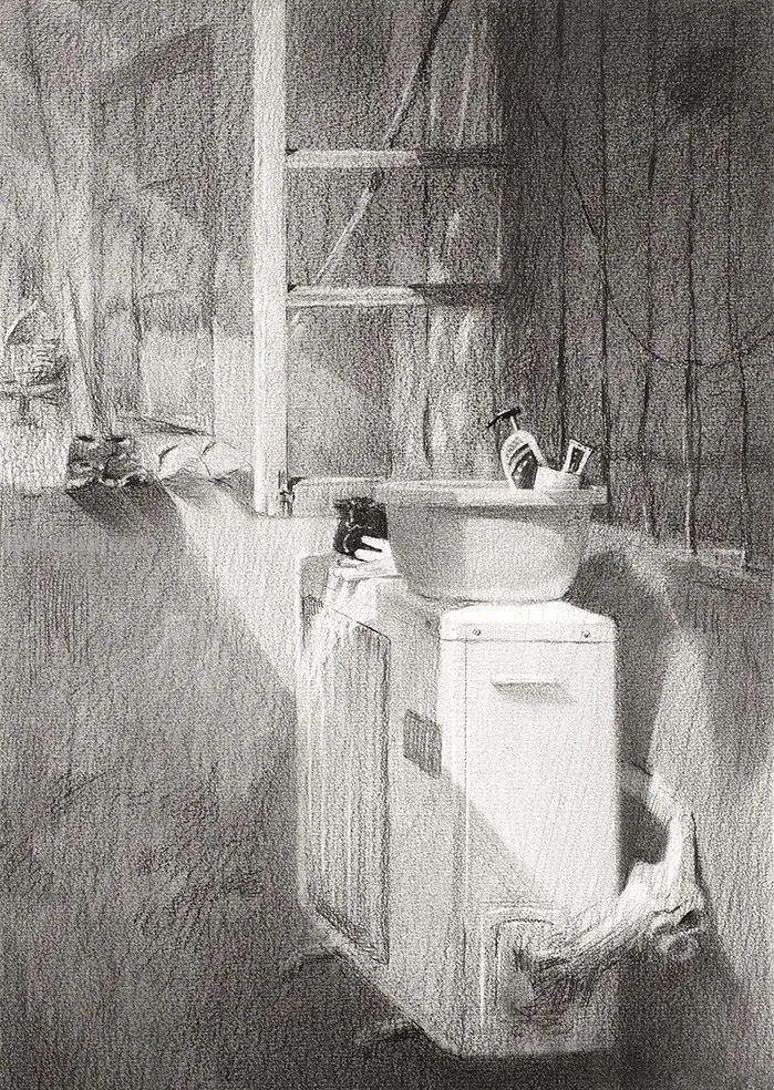 八开素描场景创作原画1:1高清复制作品欣赏（建议收藏）