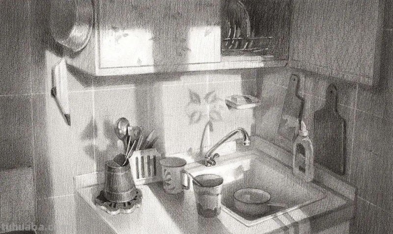 八开素描场景创作原画1:1高清复制作品欣赏（建议收藏）