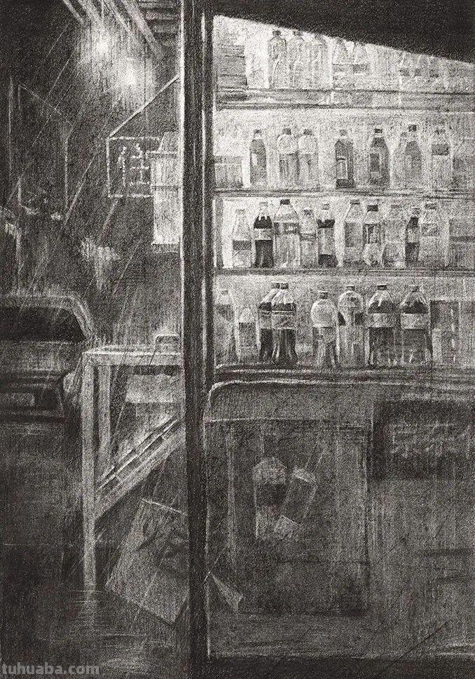 八开素描场景创作原画1:1高清复制作品欣赏（建议收藏）