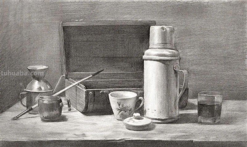 八开素描场景创作原画1:1高清复制作品欣赏（建议收藏）