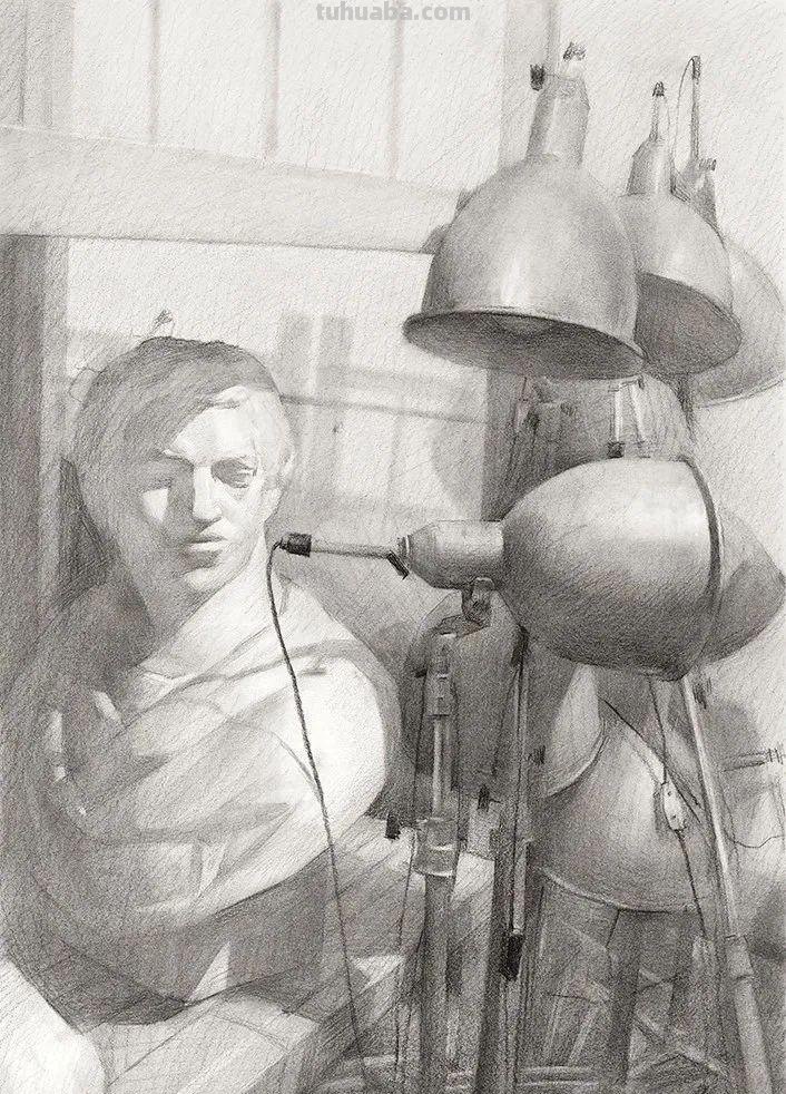 八开素描场景创作原画1:1高清复制作品欣赏（建议收藏）