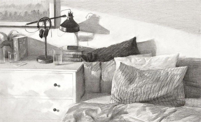 八开素描场景创作原画1:1高清复制作品欣赏（建议收藏）