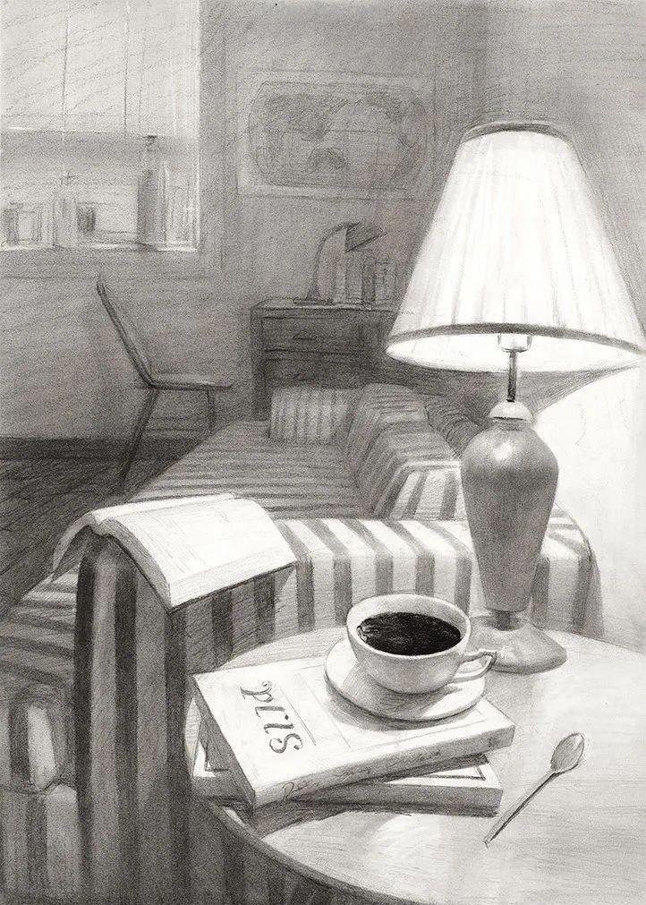 八开素描场景创作原画1:1高清复制作品欣赏（建议收藏）