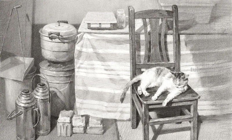 八开素描场景创作原画1:1高清复制作品欣赏（建议收藏）