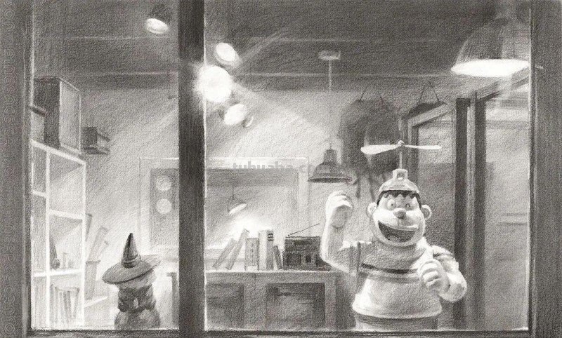 八开素描场景创作原画1:1高清复制作品欣赏（建议收藏）
