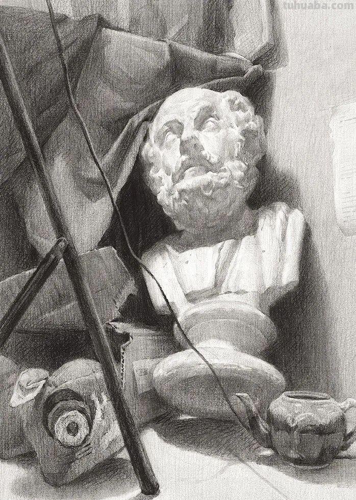 八开素描场景创作原画1:1高清复制作品欣赏（建议收藏）