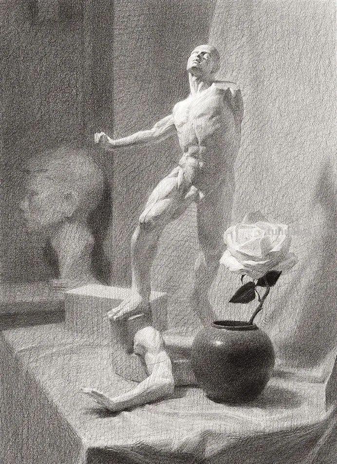 八开素描场景创作原画1:1高清复制作品欣赏（建议收藏）
