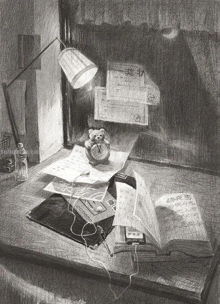 八开素描场景创作原画1:1高清复制作品欣赏（建议收藏）