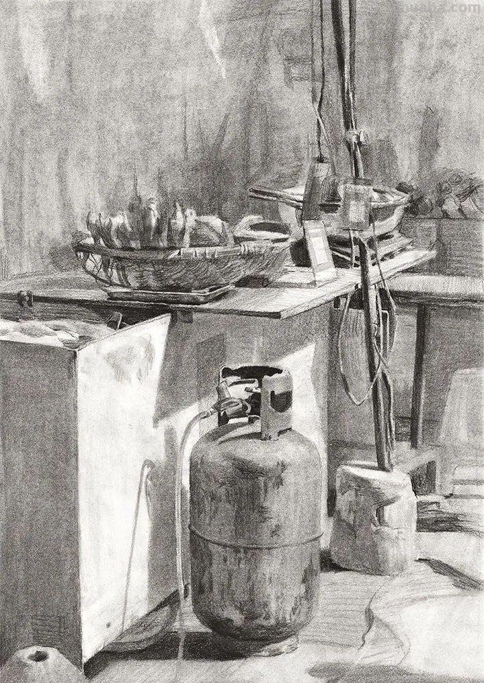 八开素描场景创作原画1:1高清复制作品欣赏（建议收藏）