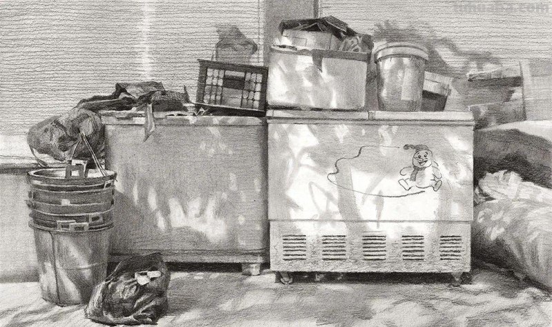 八开素描场景创作原画1:1高清复制作品欣赏（建议收藏）