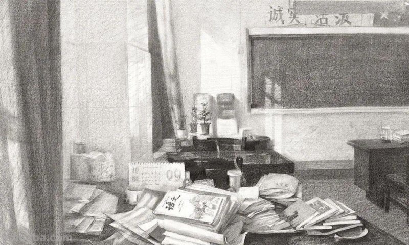 八开素描场景创作原画1:1高清复制作品欣赏（建议收藏）