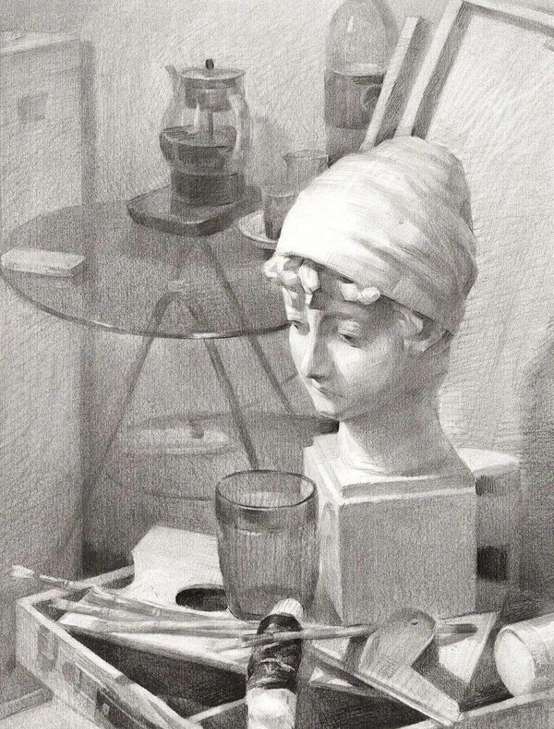 八开素描场景创作原画1:1高清复制作品欣赏（建议收藏）