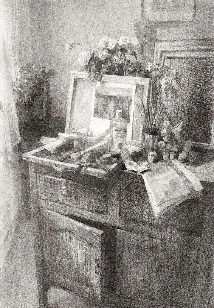 八开素描场景创作原画1:1高清复制作品欣赏（建议收藏）
