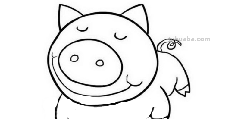 小猪画法简单又可爱