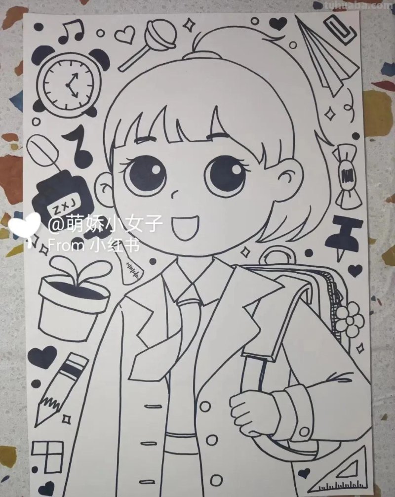 40张线稿+效果图，动漫福利！喜欢的千万别收藏！怕你画的停不下