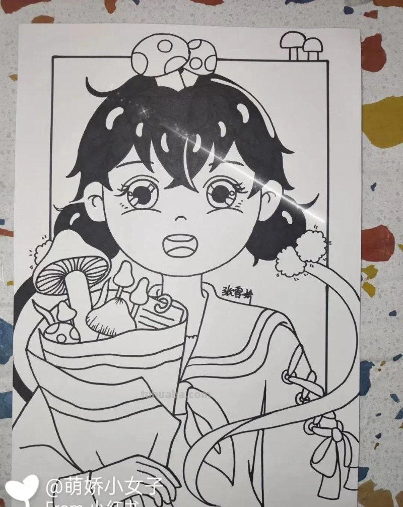 40张线稿+效果图，动漫福利！喜欢的千万别收藏！怕你画的停不下