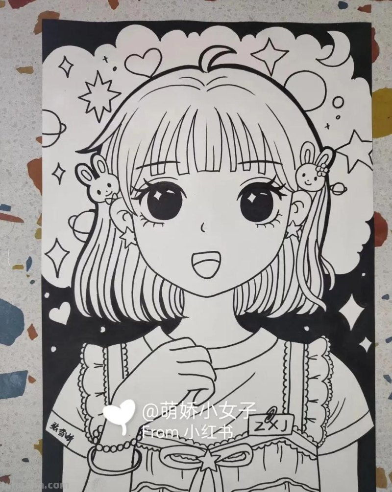 40张线稿+效果图，动漫福利！喜欢的千万别收藏！怕你画的停不下