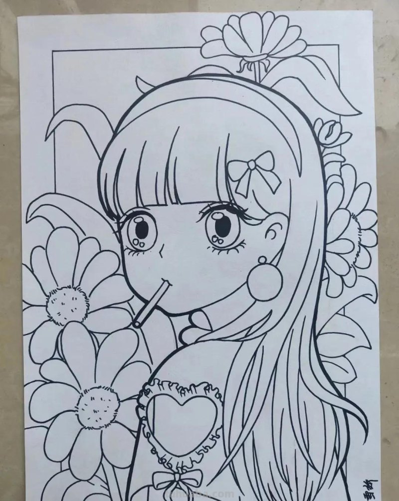 40张线稿+效果图，动漫福利！喜欢的千万别收藏！怕你画的停不下