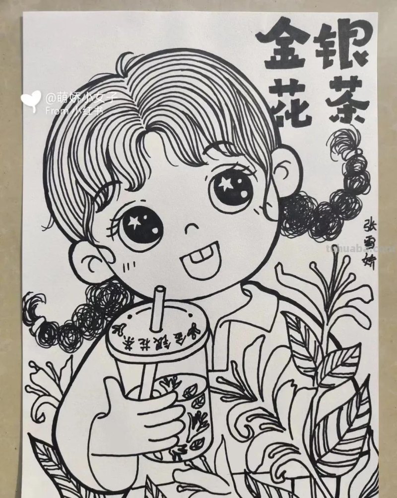 40张线稿+效果图，动漫福利！喜欢的千万别收藏！怕你画的停不下