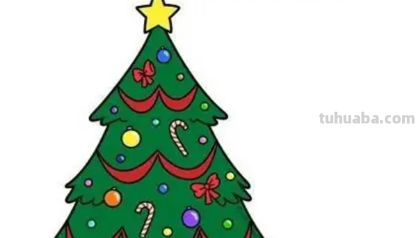 圣诞树的简笔画怎么画