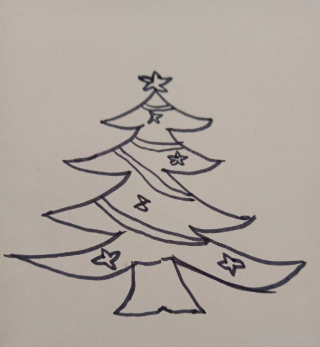 圣诞树怎么画