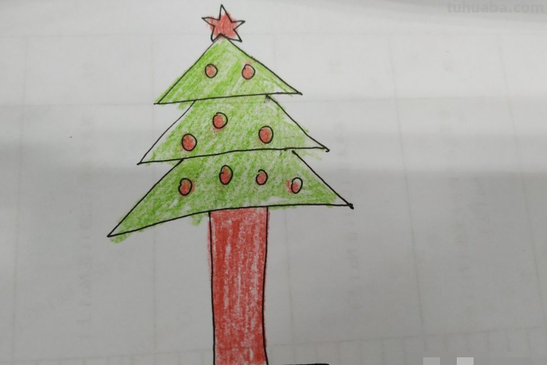 圣诞树怎么画