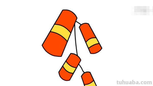 鞭炮简笔画怎么画