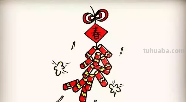 如何画鞭炮 简笔画